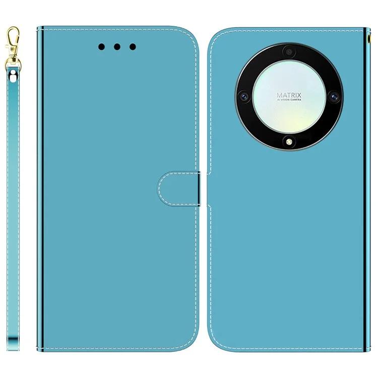 For Honor X40 5G / X9a 5G / Magic5 Lite 5G Anti-scratch Phone Case Stand Mirror-like Surface Flip Leather Phone Wallet Cover