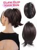Синтетический коготь клип конский хвост наращивание 8 дюймов короткий вьющийся конский хвост накладные волосы для женщин повседневного использования