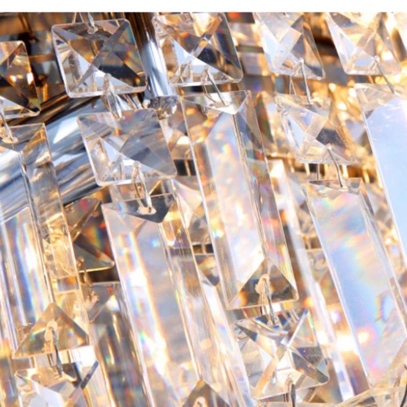Led Pendant Light Luxury Crystal Ceiling Chandelier for Living Bedroom Indoor Decor Fixture