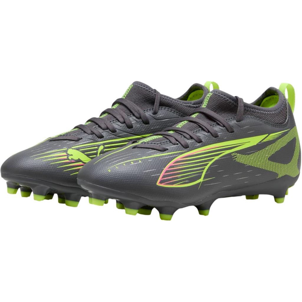 Puma Ultra 5 Match FG/AG Стильные Удобные Прочные Низкие Футбольные Бутсы Детские Футбольные Бутсы Серебристо-Желтые 108167-03