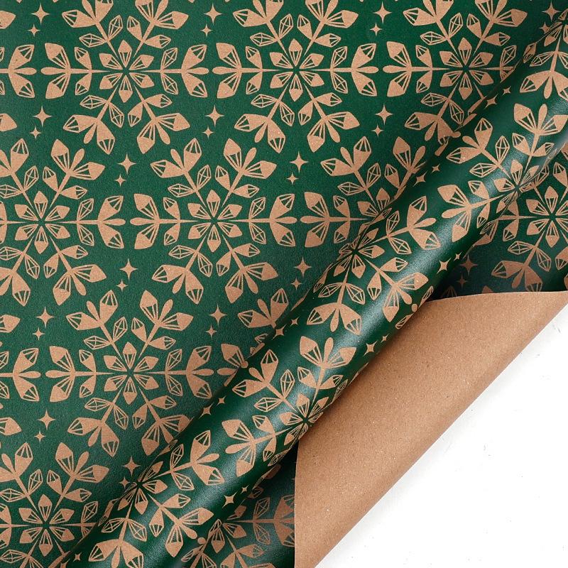 Xmas Gift Paper High-Quality Vintage Gift Wrapping Paper Brown Kraft Paper Recyclable For Wedding Christmas Winter Holiday
