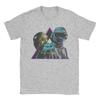 Мужская футболка Daft Punk Электронная группа Повседневная 100% хлопок Футболки с коротким рукавом Футболки с круглым вырезом Топы Большие размеры