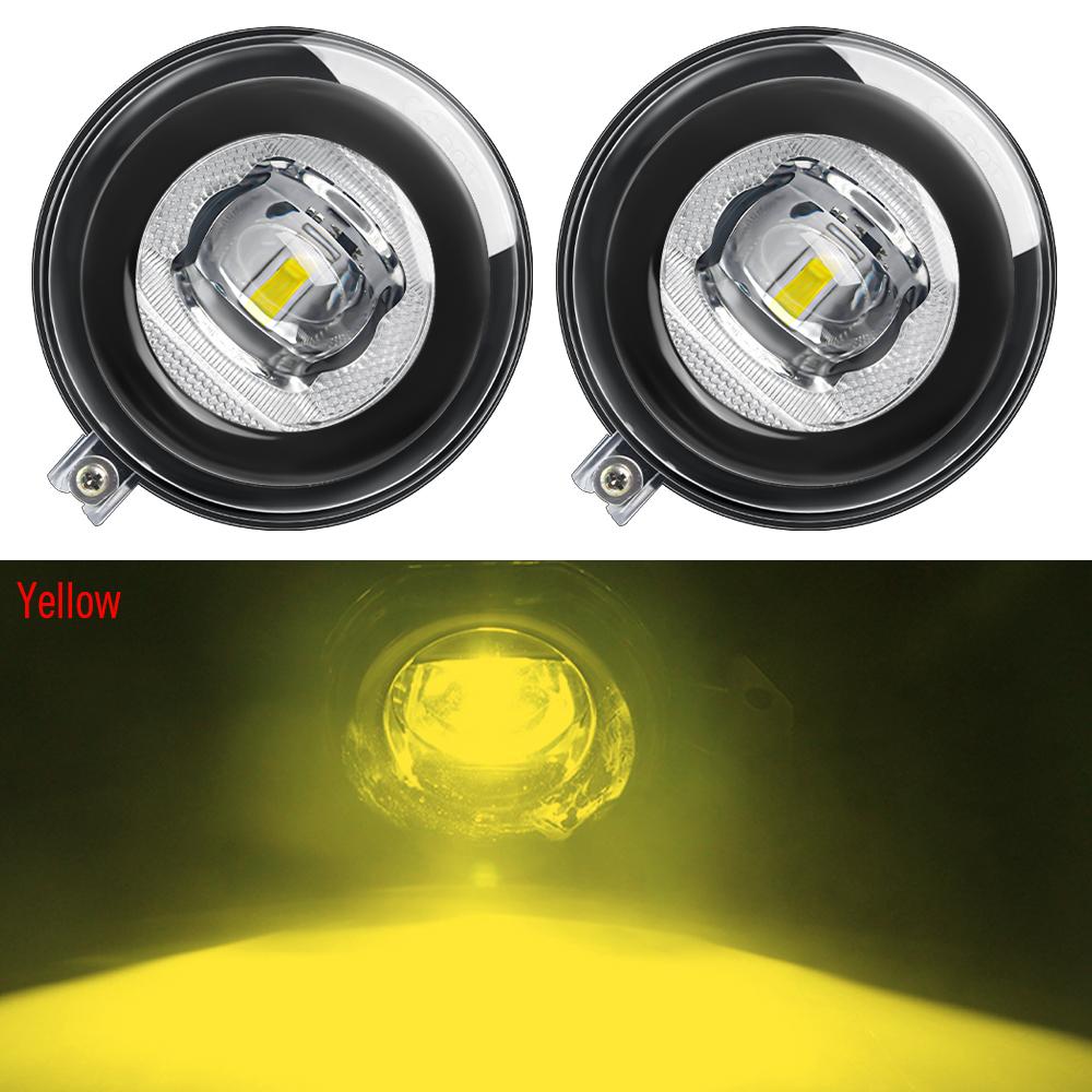 2 Pieces LED Fog Light Angel Eye DRL 9005 H10 Car Fog Daytime Running Lamp For Chrysler Town & Country 2005 2006 2007 2008 2009