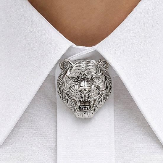 Brooch Pin, Versatile Animal-Shaped Brooch with Electroplated Surface, Lion Design Lapel Pin for Business Daily Wear