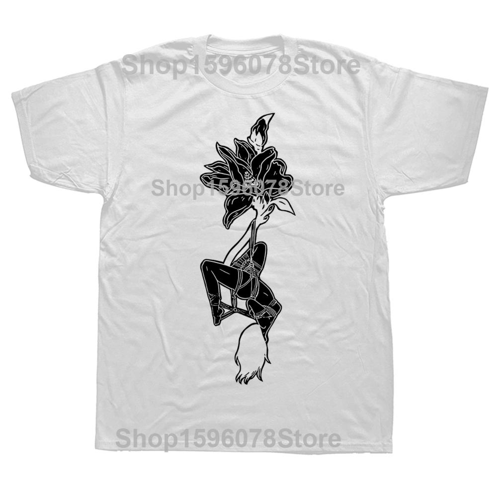 Смешные BDSM Девушка в Узах Футболки Streetwear С коротким рукавом Подарки на День Рождения Мужская Одежда Мода Повседневная Свободная Оверсайз Футболка