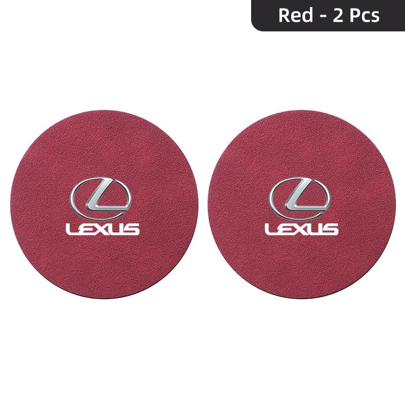 Interior Stickers 2Pcs Car Anti-slip Water Cup Heat Insulation Mat Suede Decor Coaster For Lexus ES300 RX330 RX300 GS300 IS250 I