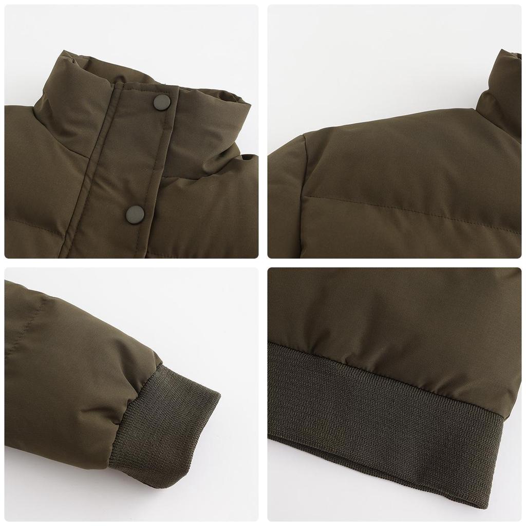 23 Autumn/Winter Women's High-Neck Cotton-Padded Jacket: Long Sleeve, Warm, Loose Fit Outerwear 