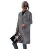 Womens Long Sleeve Plaid Wool Blend Coat 2025 Winter Casual Outerwear
