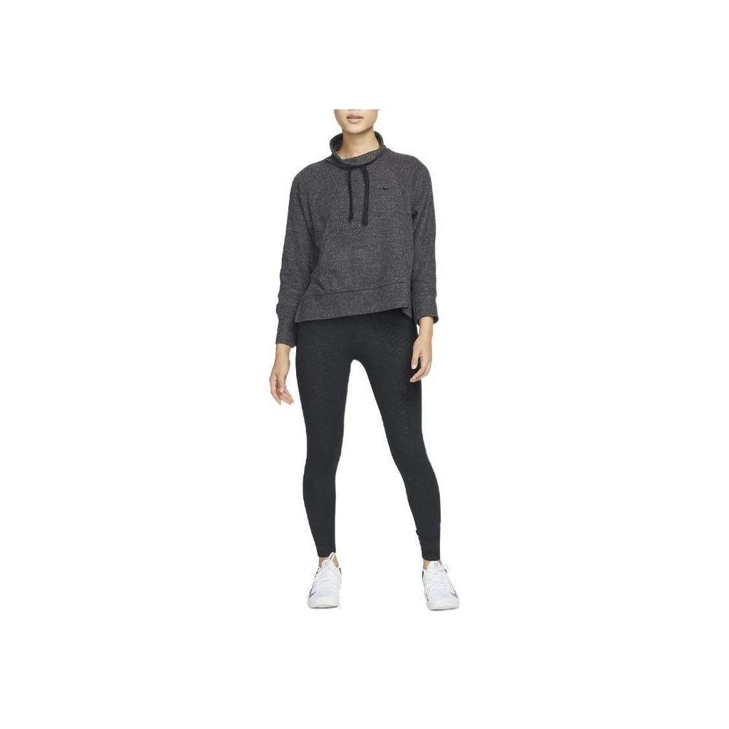 Nike Therma-Fit Cowl Neck Long Sleeve Casual Sport Sweatshirt Women Tops Black DD6477-032