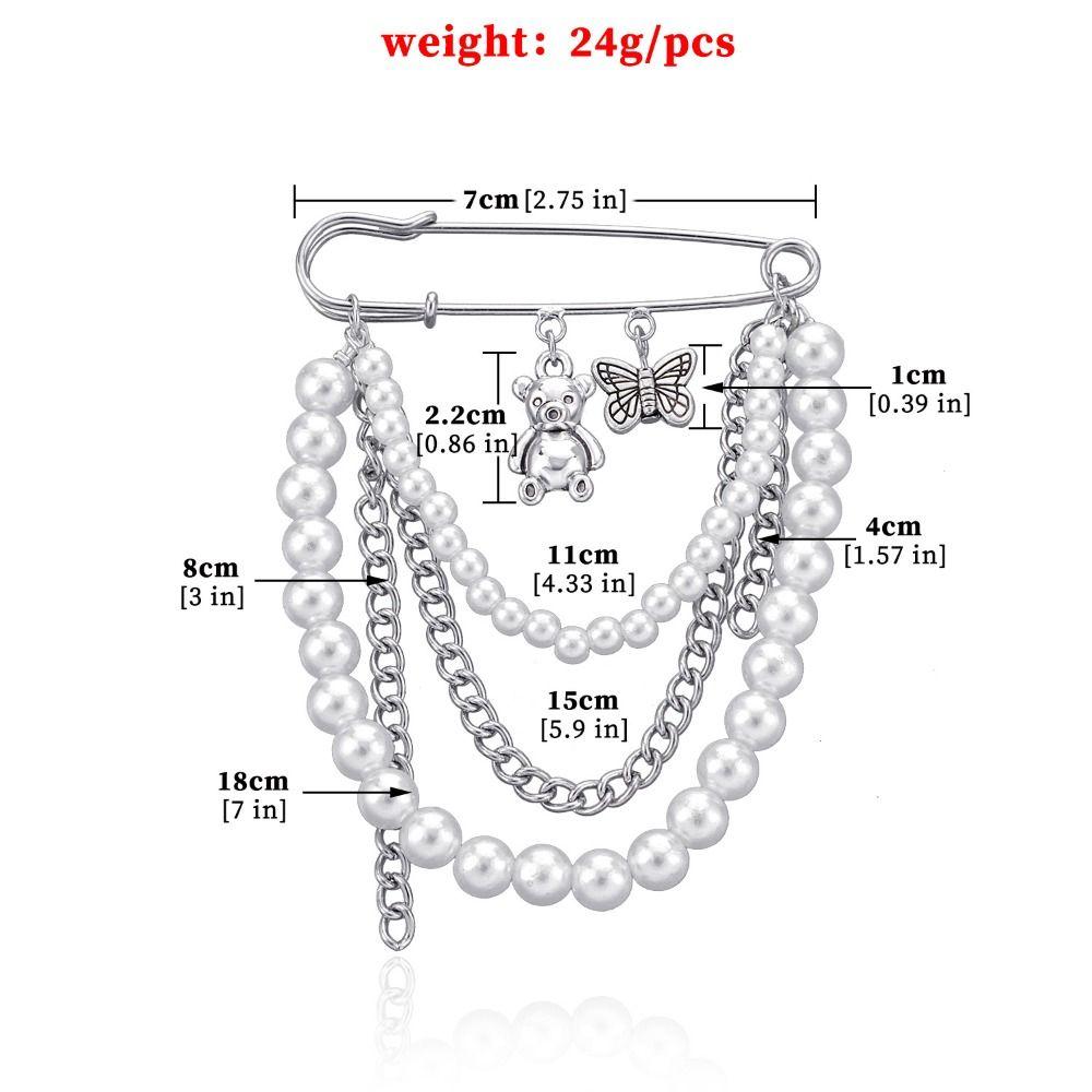 Клипса для кардигана Медведь Бабочка Брошь Модный кулон Брошь с жемчугом Тай Чи Аксессуары для броши