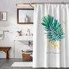 Tropical Green Plant Shower Curtain Leaves Printed Washable Bath Curtain Waterproof Polyester Fabric Bathroom Accessories Modern