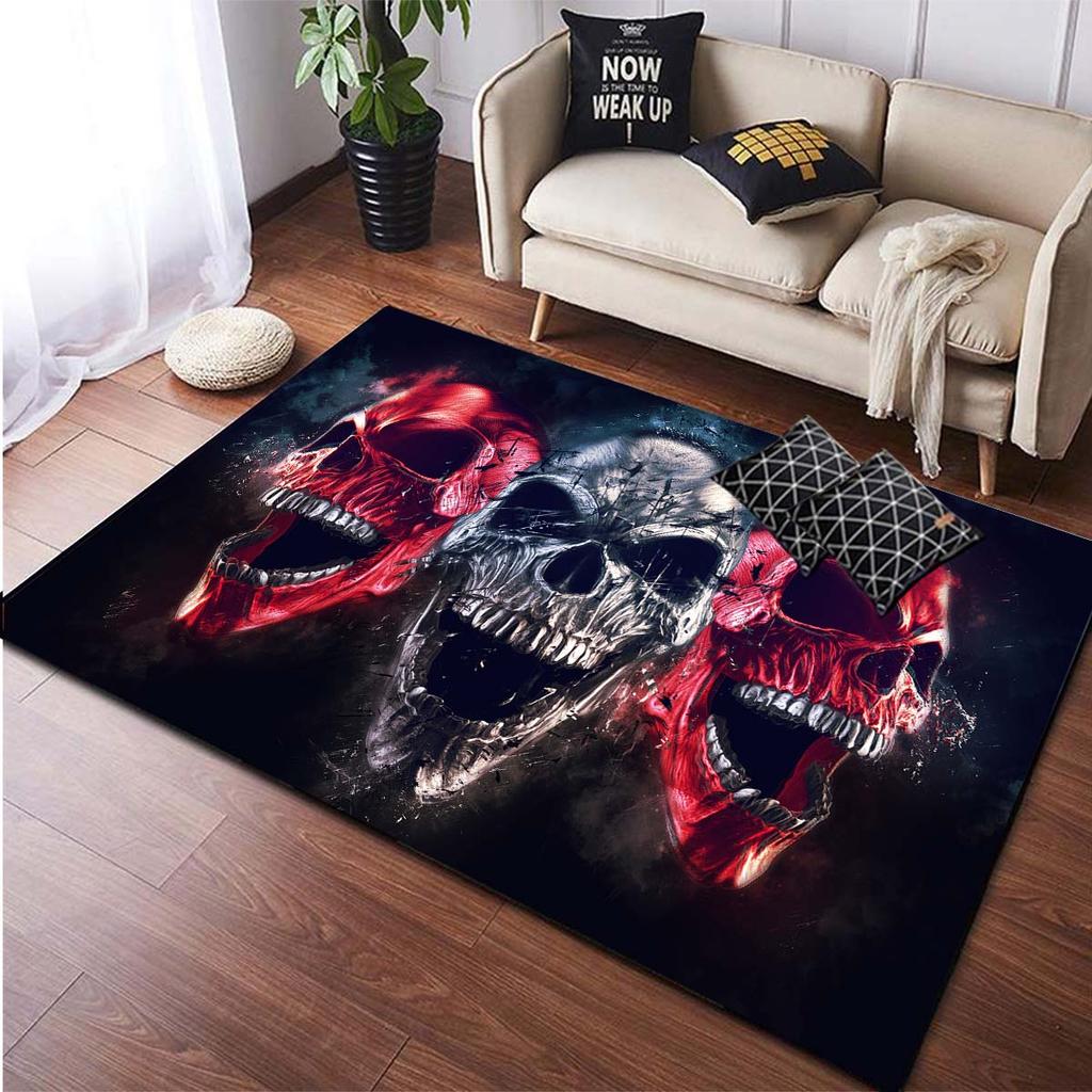 Ковер с черепом, противоскользящий ковер для гостиной, дома, внутренние коврики, ковер для спальни, дивана, ковер, домашний кухонный коврик