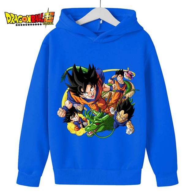 Детские толстовки Dragon Ball Z, весенняя детская одежда 2025 года, модные топы с принтом для малышей, детские пуловеры с круглым вырезом, верхняя одежда для мальчиков 4–14 лет