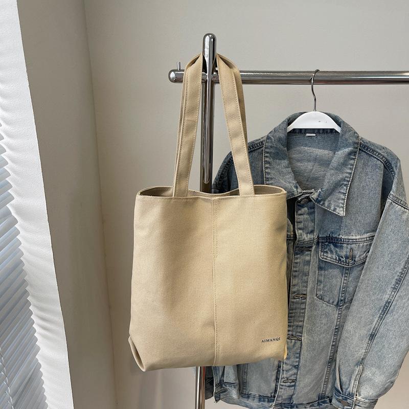 Вместительная, модная и простая одноплечевая тканевая сумка для поездок на учебу для студентов колледжей, сумка-тоут