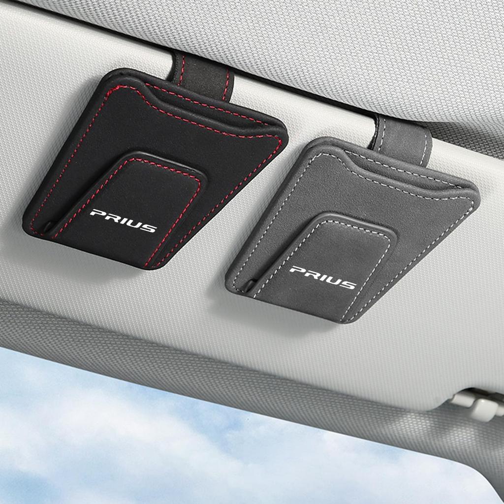 InnoWave Car Sunglasses Clip Compatible with Car Glasses Car Visor Card Black Prius, Holder, Holder,
