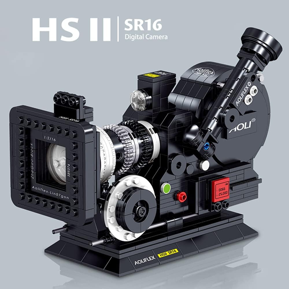 NC Uvini Конструктор Камера, DIY STEM Игрушки, Набор строительных блоков Лучший подарок для взрослых, подростков, Коллекционная модель Старомодная ретро-камера