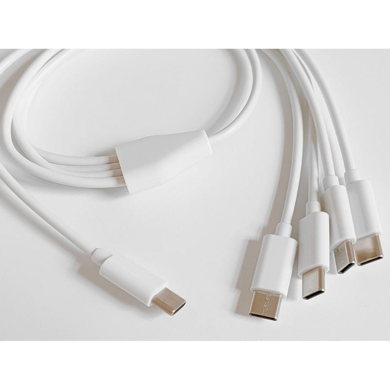 Кабель для зарядки Type-C 50 см 1 на 4 Удлинитель шнура USB-C для мобильных телефонов, планшетов, разъемов
