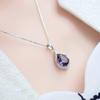 BELLA BOX Hot-selling Purple Water Shape Temperament Classic Necklaces Pendants For Women Wedding Engagement Female Gifts Jewelry