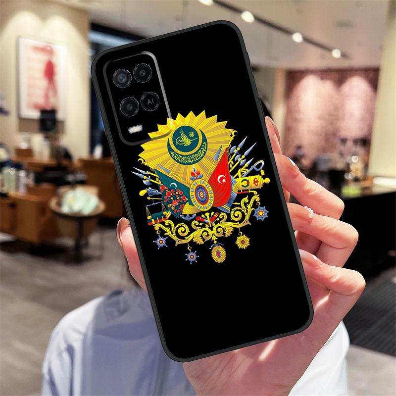 Кейс с гербом Османской империи для Oppo A94 A74 A54 A18 A38 A58 A78 A98 A40 A60 A80 A16 A76 A96 A15 A17 A77 A57S Чехол