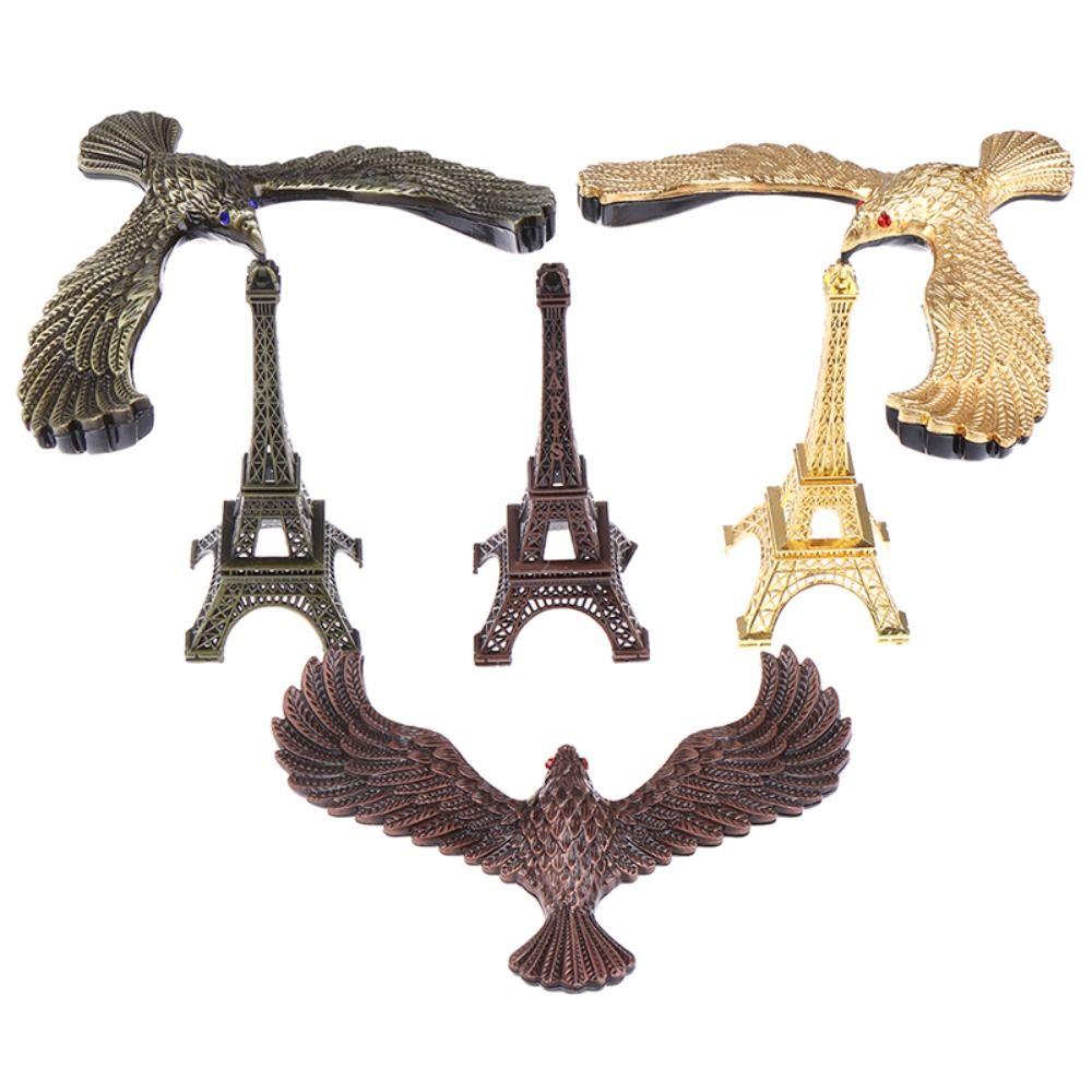 Home Office Decor Eiffel Tower Building Metal Figurines Charms Gravity Bird