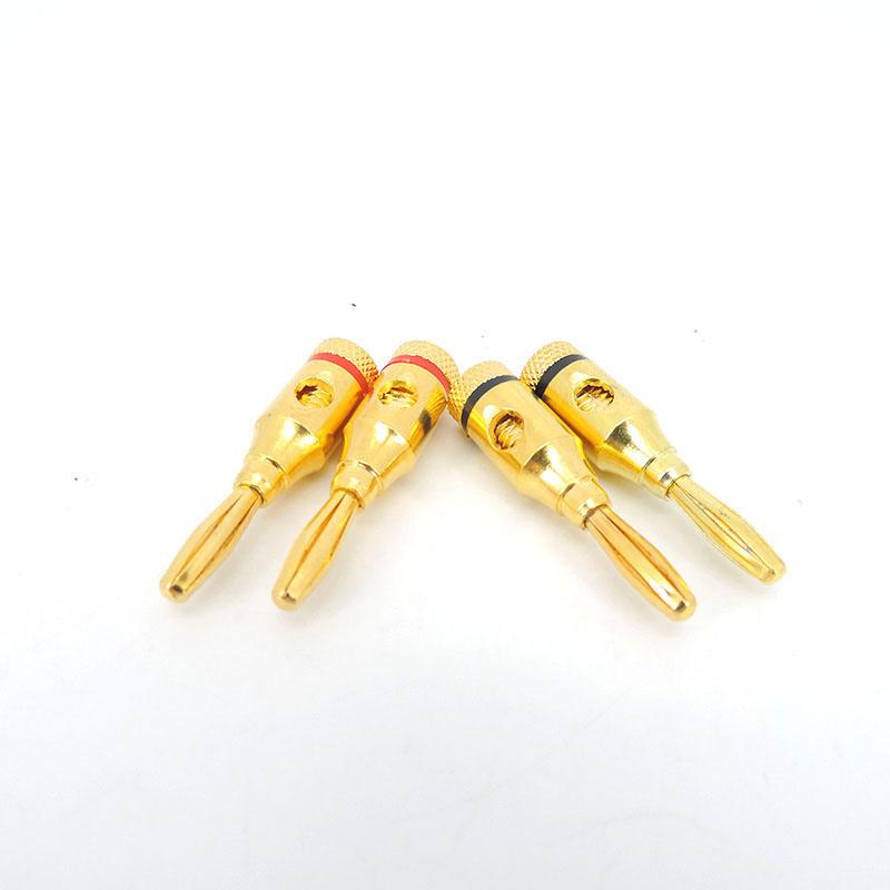 Красный черный позолоченный музыкальный аудио динамик 4 мм разъем типа «банан» открытый винтовой разъем