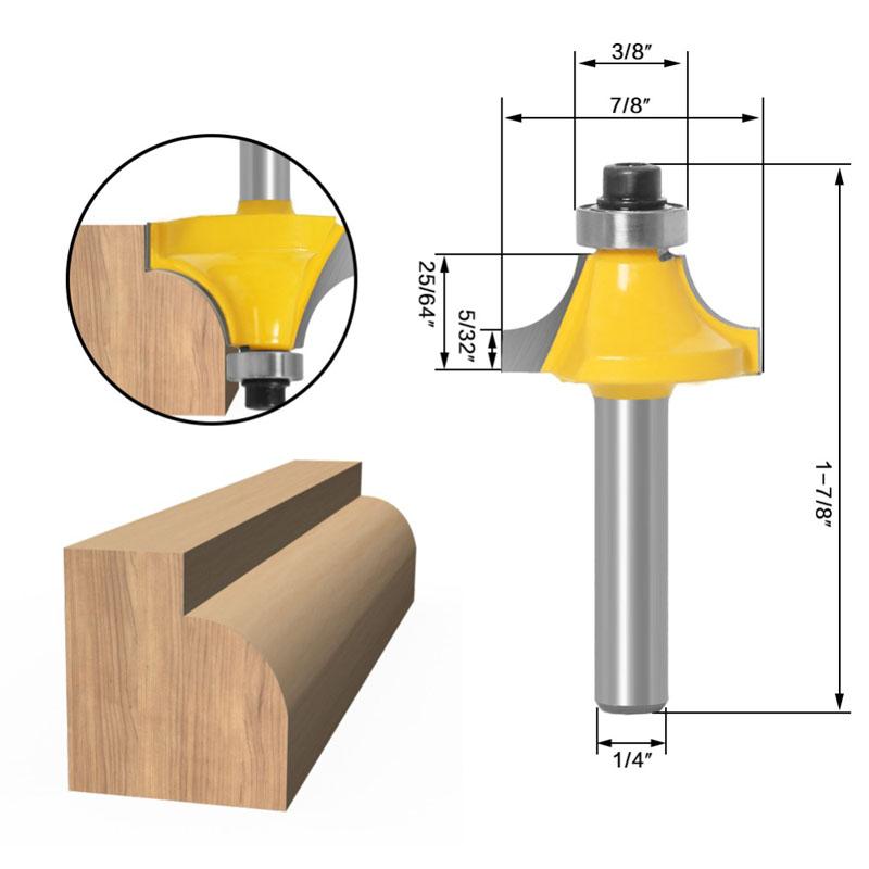 Набор из 6 шт., набор фрез 6 мм, 1/4 дюйма, хвостовик, прямая фреза, биты по дереву