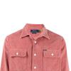 Polo Ralph Lauren Однотонная вельветовая рубашка с длинным рукавом и нагрудным карманом Мужские рубашки розового цвета 710849853-001