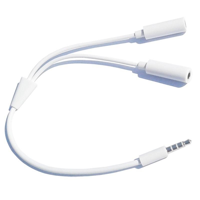 3,5 мм аудио микрофонный разветвитель Y-кабель адаптер для наушников 1 штекер на 2 двойных гнезда