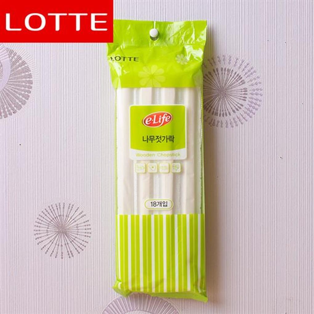 18 шт. Деревянные палочки для еды Lotte E-Life (Обычный)