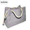 Fashion Linen Handbag Large Shopping Tote Holiday Big Basket Summer Beach Woven Beach Shoulder Bag