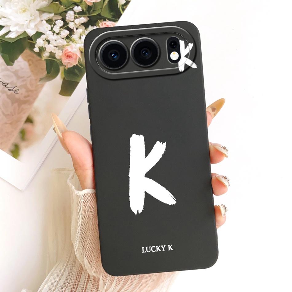 For Honor 500 5G Lucky Initial Letter Phone Case For Honor 500 MEY-AN00 Soft Silicone Shockproof Cases Bumpers