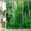 Безмятежный бамбуковый лес Водонепроницаемая шторка для душа с защитой от плесени - Вдохновленный природой дизайн для успокаивающего декора ванной комнаты