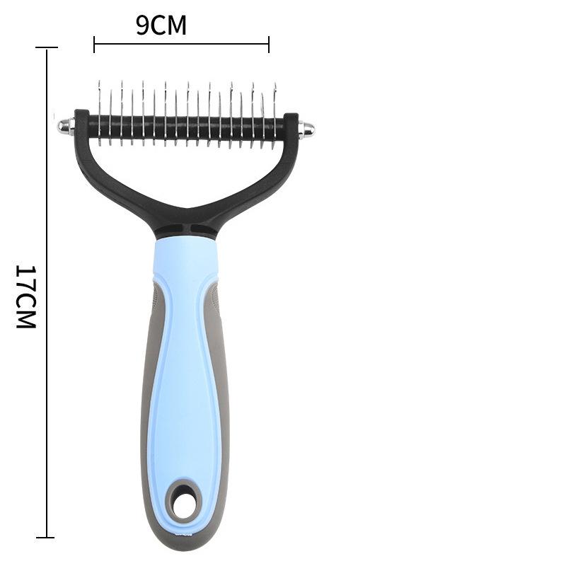 Расческа для домашних животных 1 шт., расческа для ухода за шерстью из нержавеющей стали, принадлежности для кошек и собак, расческа для удаления пуха, запутывания, купания, чистки, массажной иглы