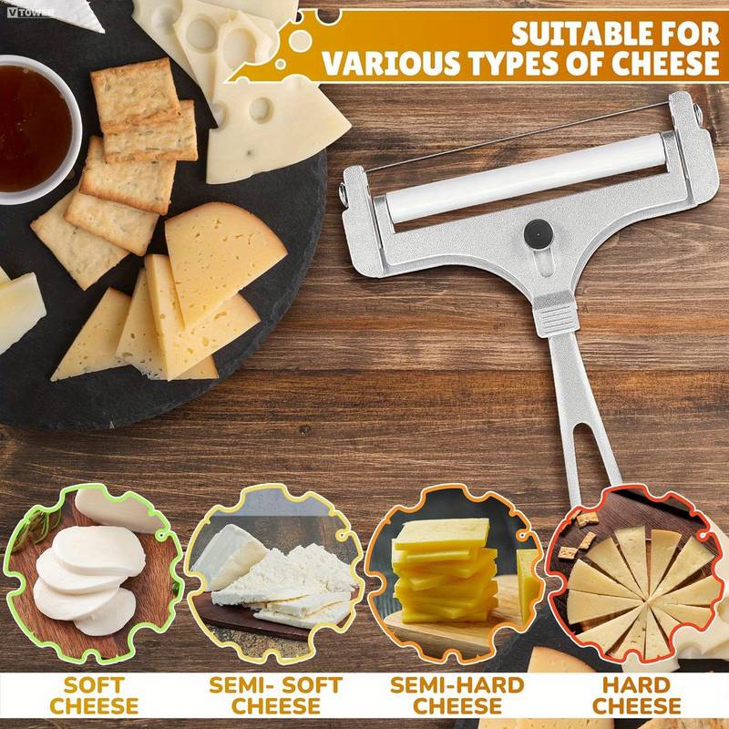 1PCS Stainless Steel Cheese Slicer Adjustable Thickness Butter Cutter Soft and Semi-Hard Kitchen Cooking Tools Cheddar Gadgets Grater