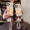Чехол для iPhone в стиле Ins с мультяшным щенком и кофе: Защита от падений, Полное покрытие для iPhone 14, 15, 16 Pro, Apple 17