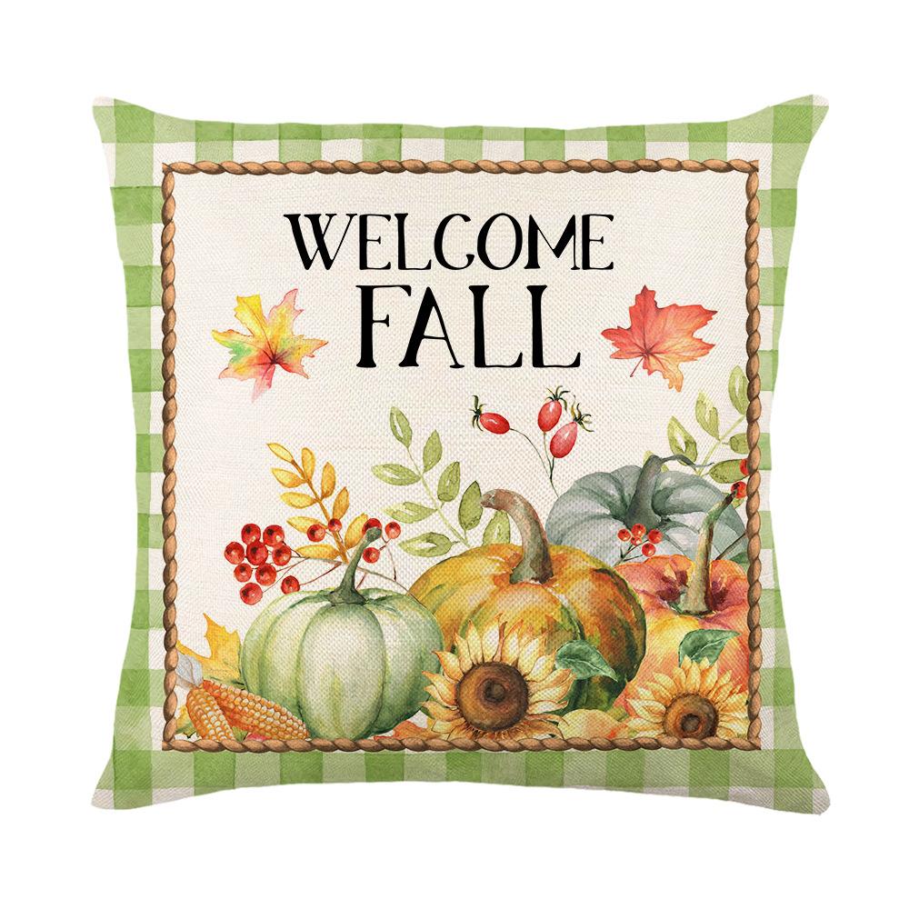 Чехол для подушки с принтом осенней тыквы Harvest Series, льняной чехол для украшения гостиной, чехол для подушки