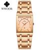 WWOOR Fashion Mens Watches Top Brand Luxury Wrist Watch Quartz Square Waterproof Geneva Design Mens Clock Relogio Masculino