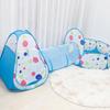 Children's Polka Dot Three-Piece Crawling Tunnel Set: Drill Hole Toy, Kindergarten Indoor Tube, Mountain Hole with Rainbow Tunnel.