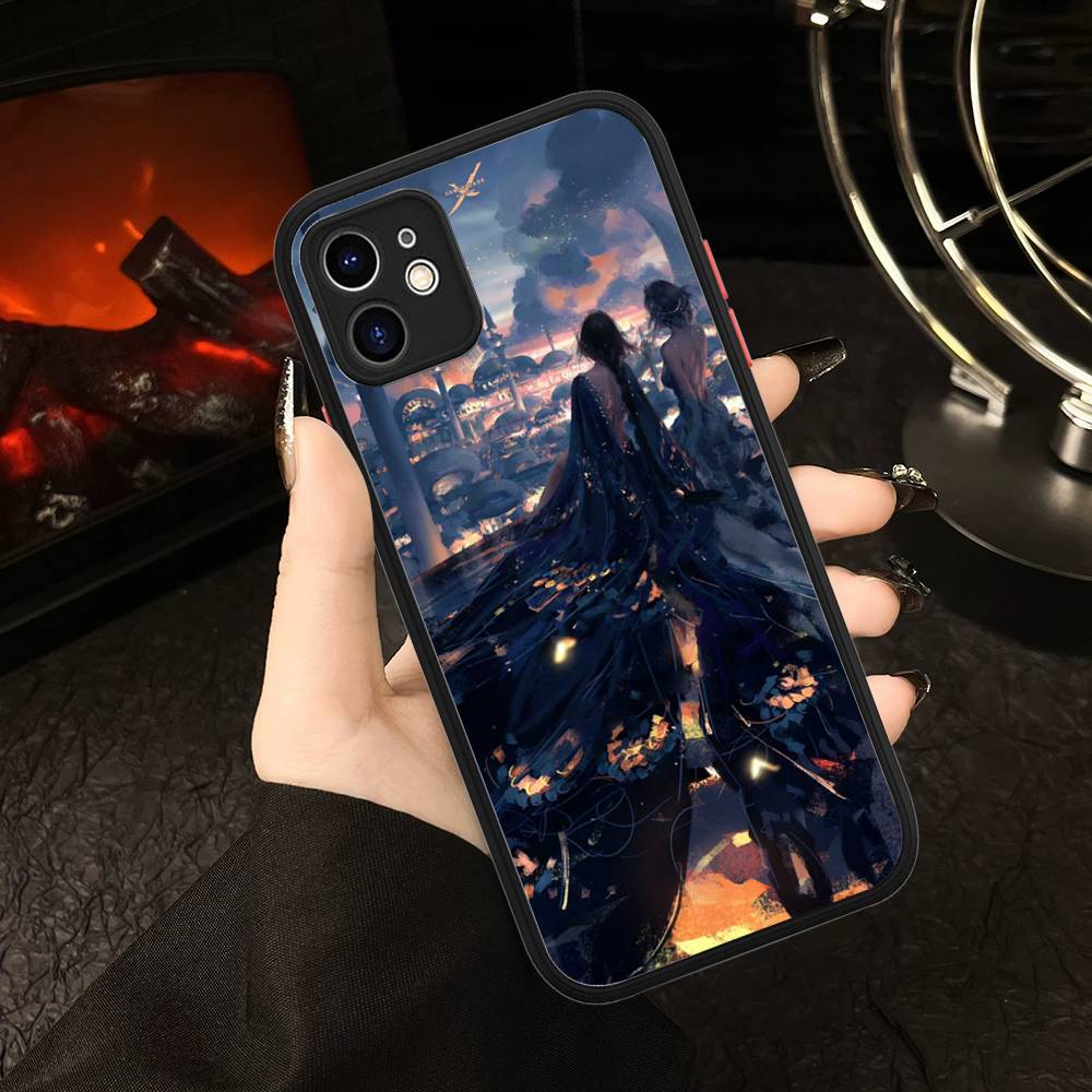 Artbook Ghostblade Wlop Art Phone Case For IPhone 11 12 13 14 15 16 Pro Plus X XS MAX Matte Bumper Shockproof Cover