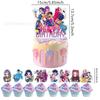 New Demon Hunter Cake Picks Birthday Party Set Demon Hunter Girl Group Cake Plaque Party Decoration