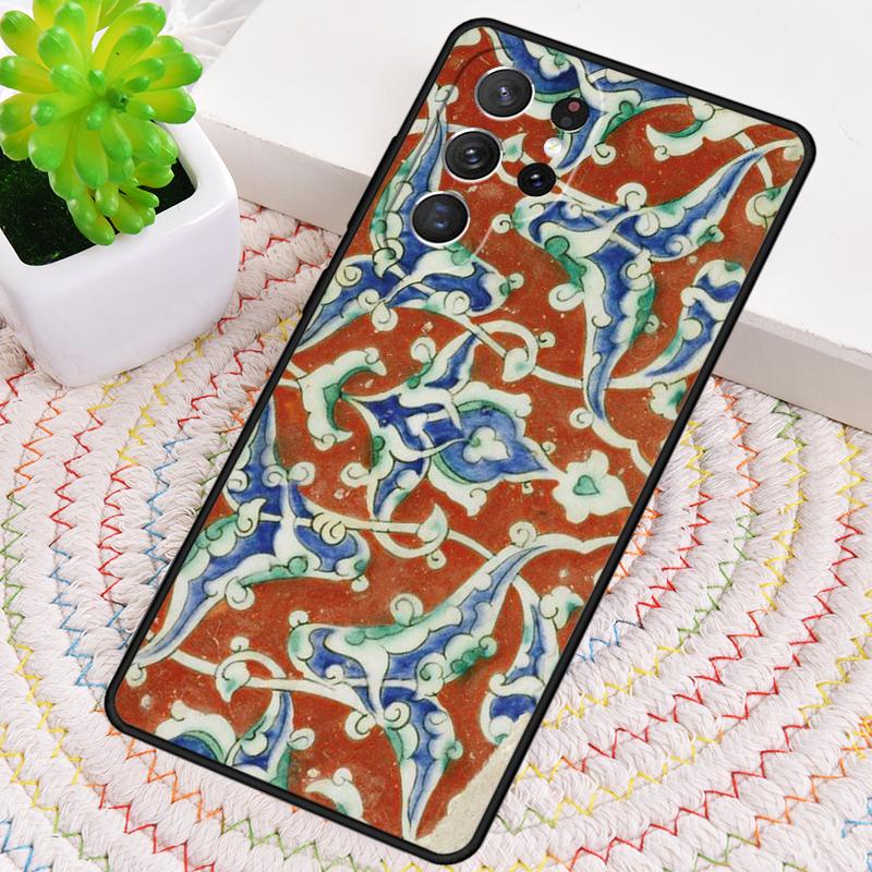 Чехол для телефона 'Древние цветочные плитки' для Samsung Galaxy note 10 pro S26 Ultra S23 S24 FE S25 S21 S22 PLUS ударопрочный
