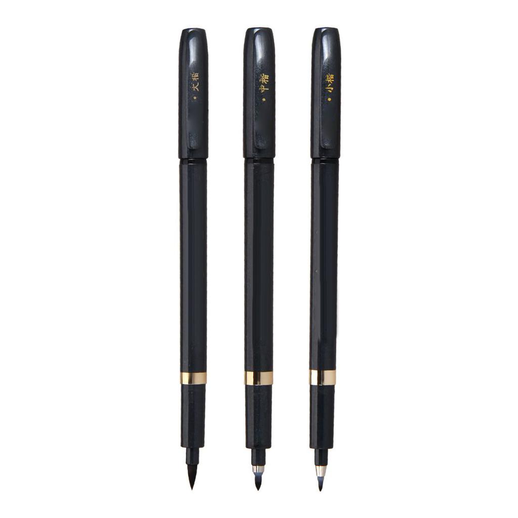 3 шт. черная ручка для каллиграфии, более гладкая, 3 размера, ручки для письма от руки, для практики каллиграфии Pai