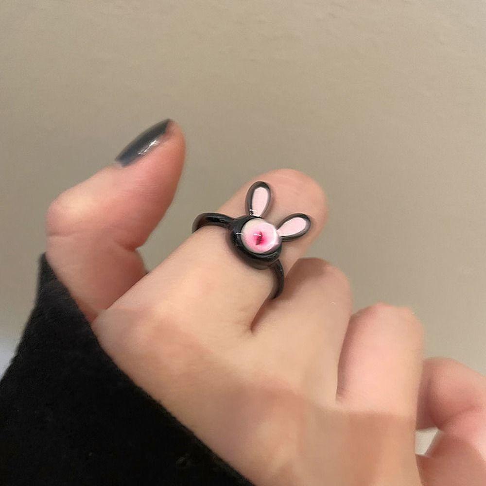 Couple Ring Finger Ring Rabbit Fashion Jewelry Harajuku Ring Women Opening Ring Korean Style Ring