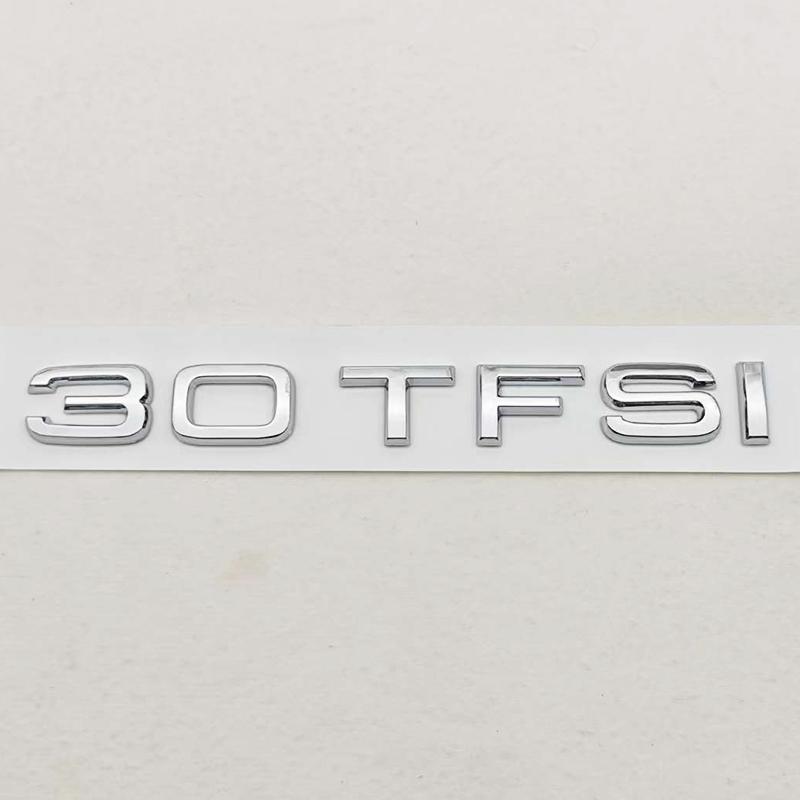 2026 3D ABS Chrome Black Car Letters Logo 30 TFSI 35TFSI Badge Rear Trunk Stickers For AQ4 A3 A4 Q3 Q5 Sportback Auto Accessories