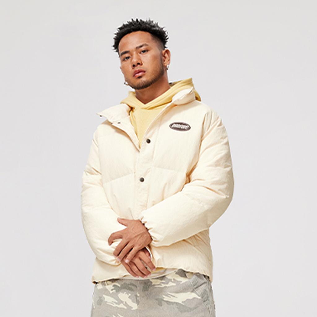 Li-Ning Anti-Five Series Water-Repellent Casual Versatile Zipper Stand Collar Comfortable Breathable Short Down Jacket Men Jacket AYMU075-6