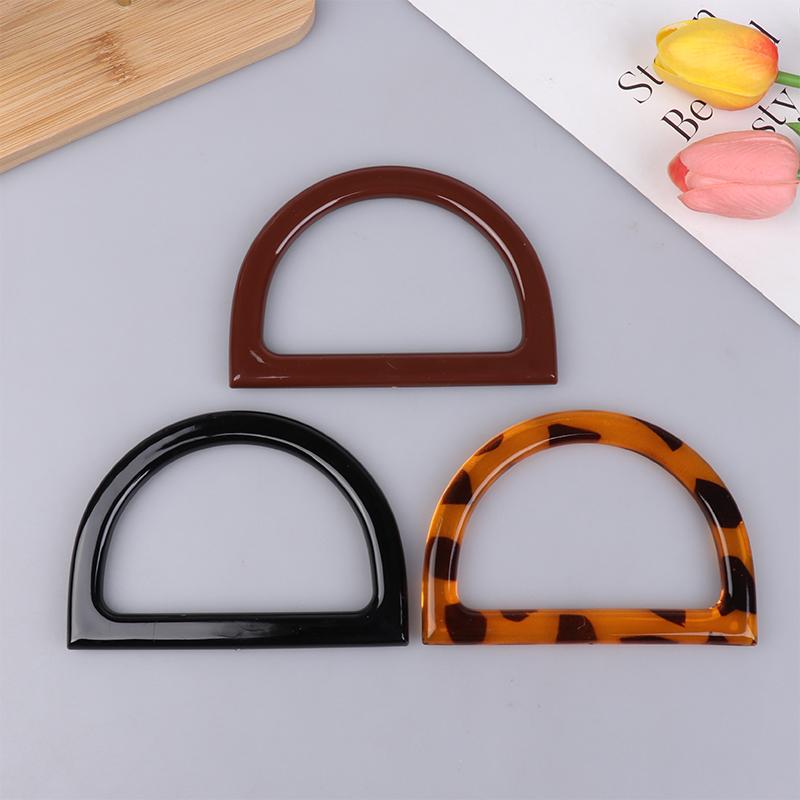 2Pcs D Shape Bag Handles Diy Replacement Handbag Tote Handles Decorative Bag Handles Purse Crochet Bags Making Supplies