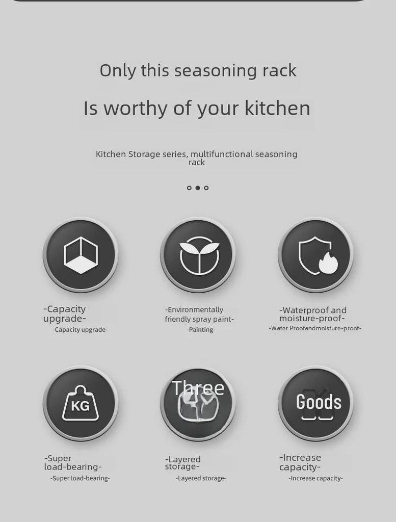 Multi-Layer Stainless Steel Kitchen Spice and Pot Rack