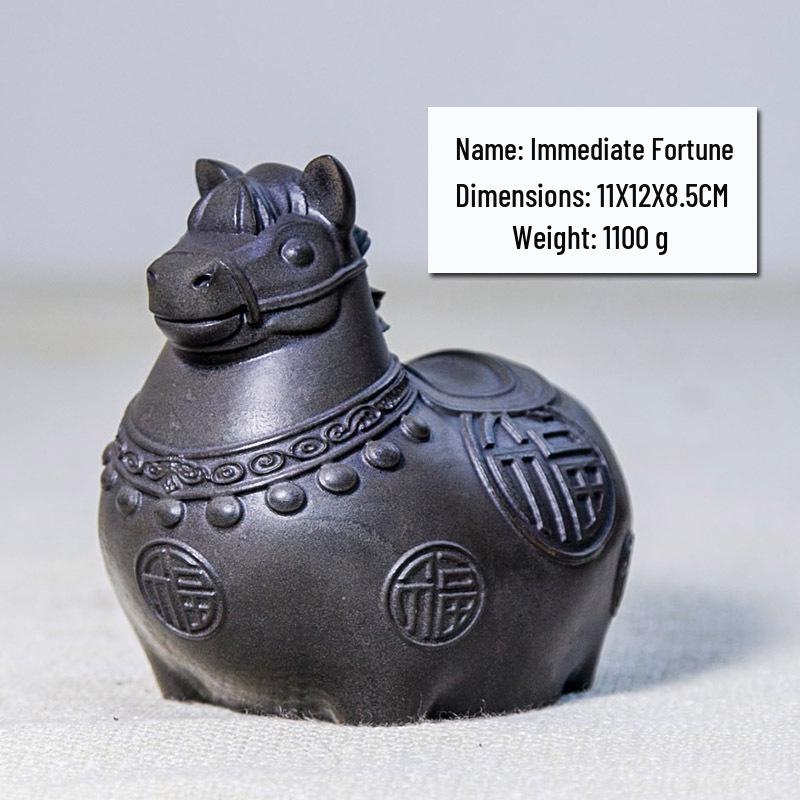 Фигурка лошади из знака зодиака династии Тан: Офисный и домашний декор, привлекающий богатство, идеально подходит для ежегодных собраний и подарков, в новом китайском стиле.