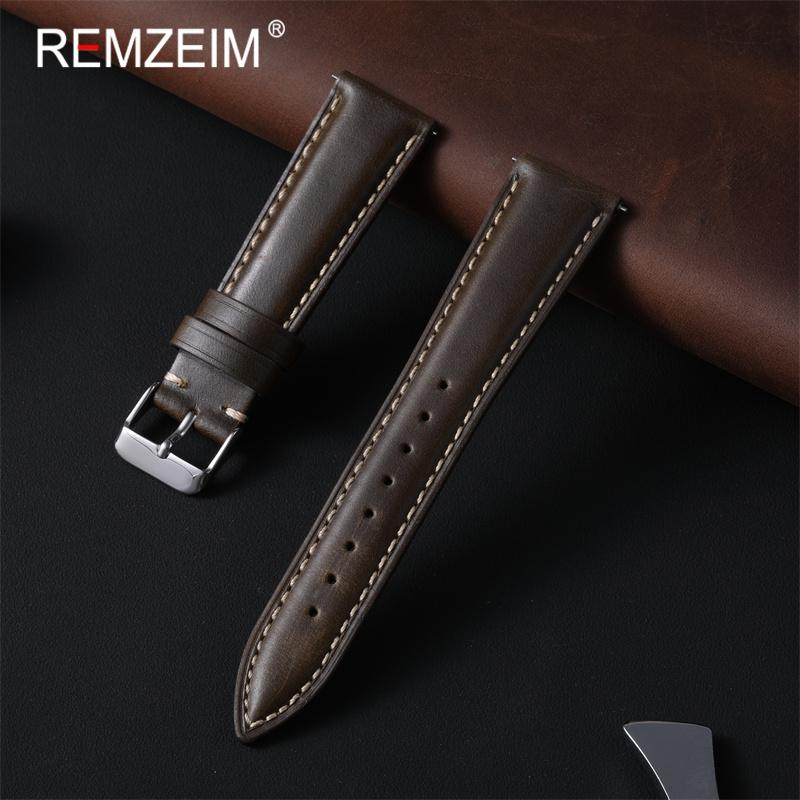 Quick Release Leather Watch Strap 18mm 19mm 20mm 21mm 22mm Universal Replacement Bracelet for Men Women Watchband Belt