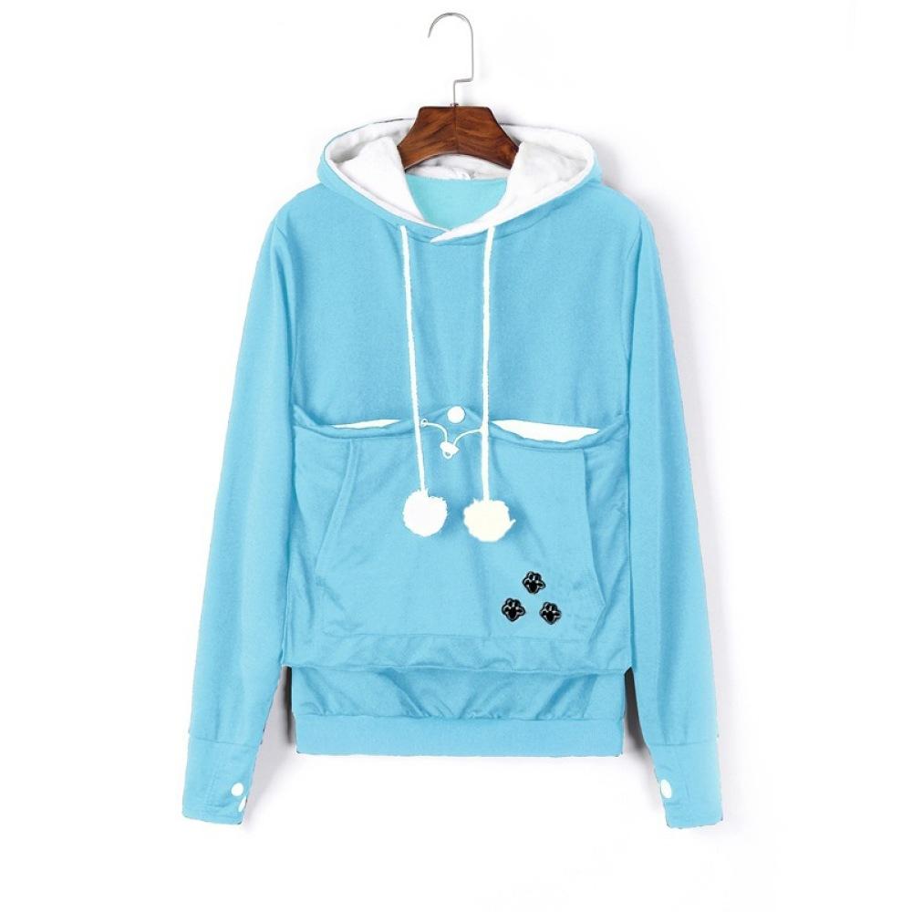 Женский осенне-зимний свободный свитер с капюшоном и длинными рукавами больших размеров